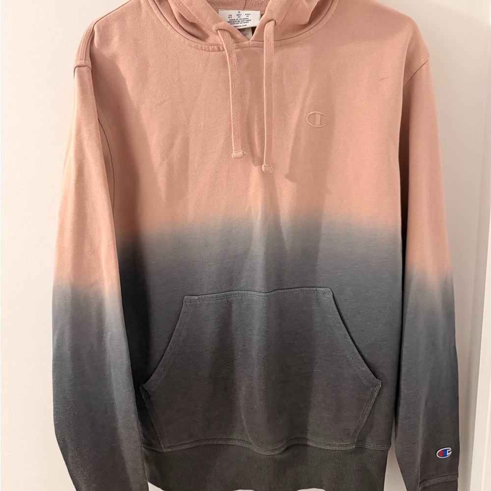 Champion Ombre Pink to Gray Pullover Hoodie